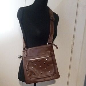 Brown Shoulder-Messenger-Crossbody Bag